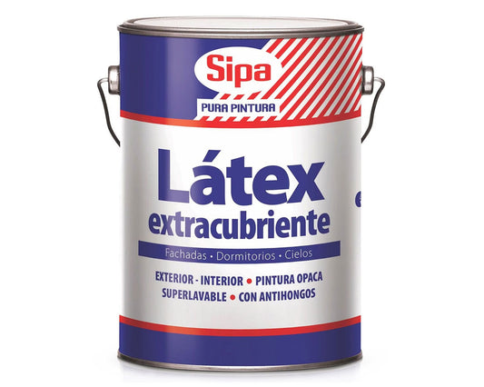 Pintura látex Extracubriente blanco 1 galón Sipa