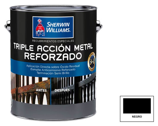 Esmalte anticorrosivo Terminación negro semi brillante Sherwin Williams