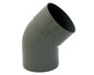 Codo pvc sanitario 75 mm 45°