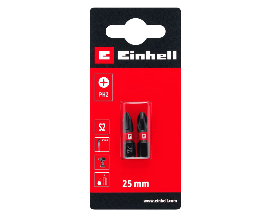 Punta PH2 Impacto 25 mm set 2 unidades