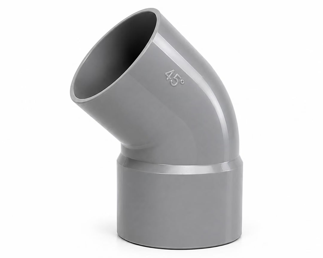 Codo pvc sanitario 50 mm 45°