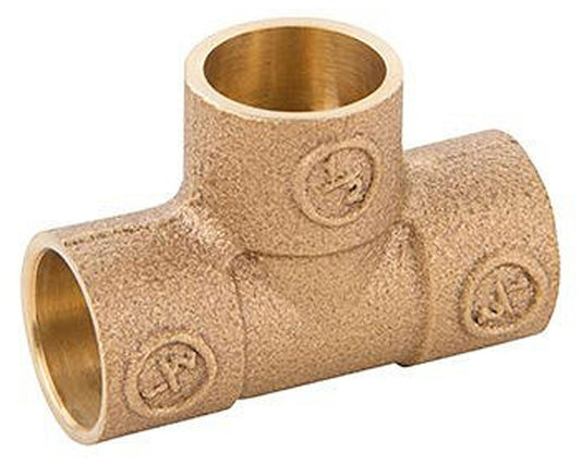 Tee de bronce 1/2" so so so