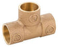 Tee de bronce 1/2" so so so
