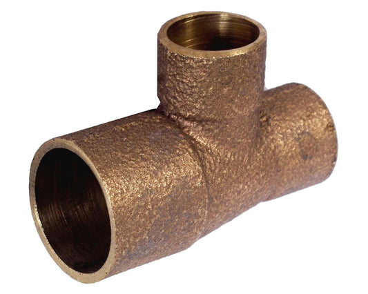 Tee de bronce 3/4" x 1/2" x 1/2" so so so