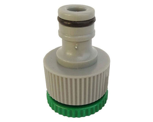 Adaptador manguera 1/2'' y 3/4'' hembra plástico