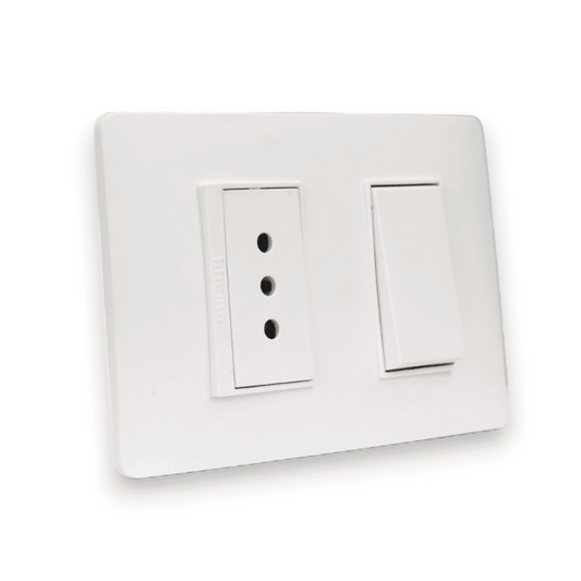 Interruptor 9/12 + Enchufe 10A Bticino