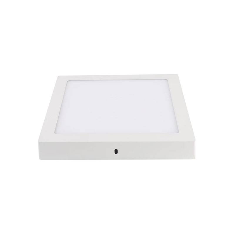 Panel sobrepuesto 12W cuadrado luz cálida 18cm